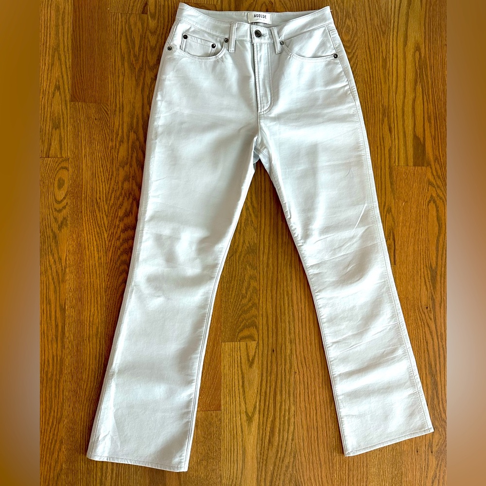 NWOT $707retail Agolde Gorgeous Leather Jeans size 26
